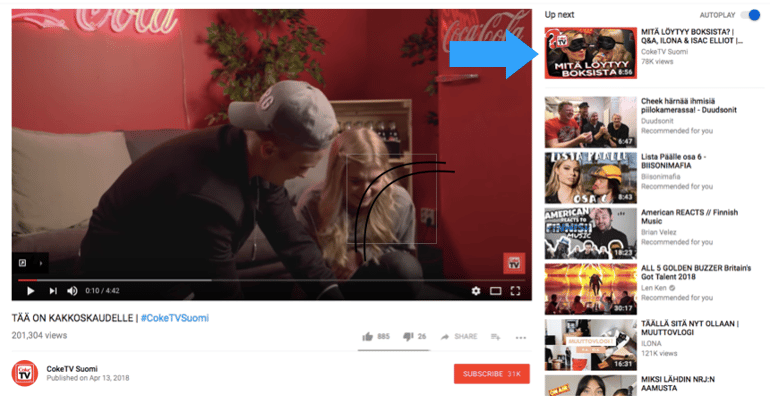 YouTube suggestions
